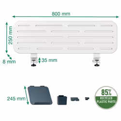 Leitz 65490000 bac de rangement de bureau Panneaux MDF, Plastique recyclé Blanc - Vue supplémentaire 5