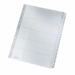 Leitz 43260000 intercalaire de classement Onglet avec index numérique Carton Gris