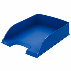 Leitz Corbeille à courrier Plus, Standard, Polystyrène, Bleu, 255 mm, 357 mm, 70 mm, 280 g
