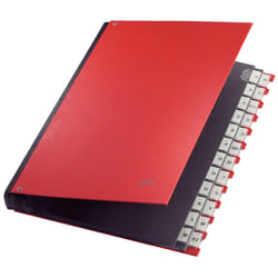 Leitz 59240025 trieur Rouge Carton, Polypropylène (PP) A4