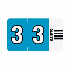 Leitz Orgacolor, Bleu, Rectangle aux angles arrondis, 30 x 23 mm, 58 x 265 x 1 mm, 20 g