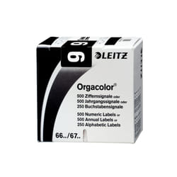 Leitz Orgacolor étiquette auto-collante Rectangle aux angles arrondis Noir