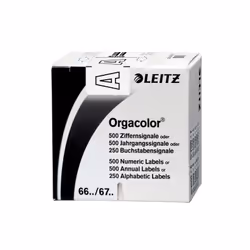 Leitz Orgacolor, Blanc, Rectangle aux angles arrondis, 30 x 23 mm, 73 x 73 x 30 mm, 60 g