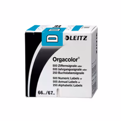 Leitz Orgacolor, Bleu, Rectangle aux angles arrondis, 30 x 23 mm, 73 x 73 x 30 mm, 60 g