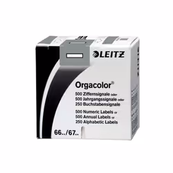 Leitz Orgacolor, Gris, Rectangle aux angles arrondis, 30 x 23 mm, 73 x 73 x 30 mm, 60 g