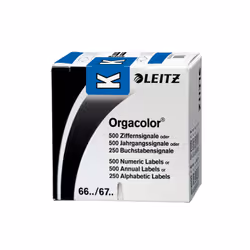 Leitz Orgacolor, Bleu, Rectangle aux angles arrondis, 30 x 23 mm, 73 x 73 x 30 mm, 60 g
