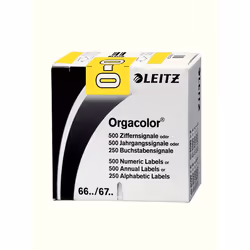 Leitz Orgacolor, Jaune, Rectangle aux angles arrondis, 30 x 23 mm, 73 mm, 73 mm, 30 mm