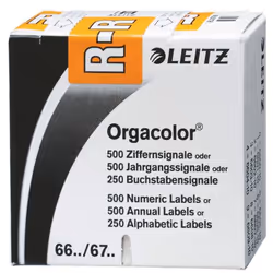 Leitz Orgacolor, Orange, Rectangle aux angles arrondis, 30 x 23 mm, 73 x 73 x 30 mm, 60 g