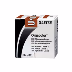Leitz Orgacolor, Marron, Rectangle aux angles arrondis, 30 x 23 mm, 73 x 73 x 30 mm, 60 g