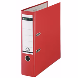 Leitz 180° Plastic Lever Arch File - Red, A4, Rouge, 600 feuilles, 8 cm, 80 mm, 348 mm
