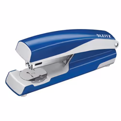 Leitz 5502, 30 feuilles, Bleu, Acier inoxydable, Blanc, 24/6, 26/6, Métal, Plastique, Haut, 200 agrafes