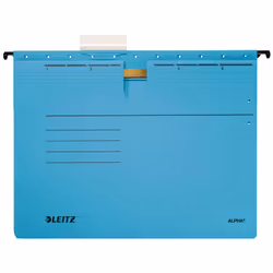 Leitz Alpha, A4, Carton, Métal, Bleu, 225 g/m², FSC, DIN 821, 348 mm