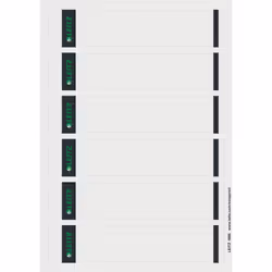 Leitz Etiquettes de dos imprimables PC pour classeurs à levier standard, Gris, Rectangle, Classeur, Papier, 80 g/m², 39 mm