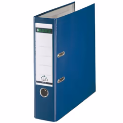 Leitz 180° Lever Arch File Plastic, A4, Plastique, Bleu, 600 feuilles, 8 cm, 81 mm