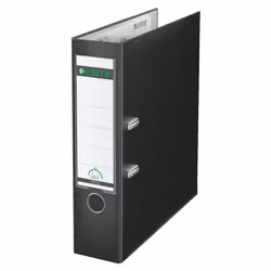 Leitz 180° Lever Arch File Plastic, A4, Plastique, Noir, 600 feuilles, 8 cm, 81 mm
