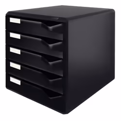 Leitz Bloc de classement, Noir, A4, A5, A6, Portrait, 5 tiroir(s), Enveloppe, Dossier, lettre, Note, 3,65 kg