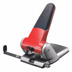 Leitz Heavy Duty Hole Punch 5180, 65 feuilles, Rouge, 8 cm, 1 kg, 220 x 100 x 130 mm