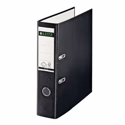 Leitz 10135095, A4, Anneau en D, Rangement, Papier, Polypropylène (PP), Noir, 600 feuilles