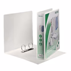Leitz 42810001, A4, Anneau en D, Rangement, Polypropylène (PP), Blanc, 400 feuilles