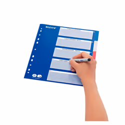Leitz 12556000 intercalaire de classement Onglet avec index vierge Carton Multicolore