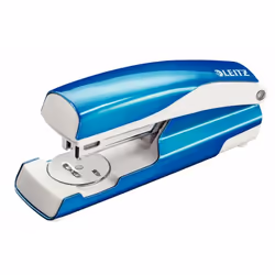 Leitz NeXXt WOW 5502, 30 feuilles, Bleu, Métallique, 24/6, 26/6, 3 mm, Haut, 140 agrafes