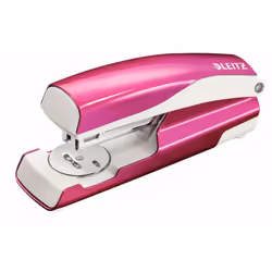 Leitz NeXXt WOW 5502, 30 feuilles, Métallique, Rose, 24/6, 26/6, 3 mm, Haut, 140 agrafes