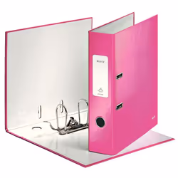 Leitz Classeur à levier 180° WOW plastifié, A4, Carton, Rose, 600 feuilles, 80 g/m², 8 cm