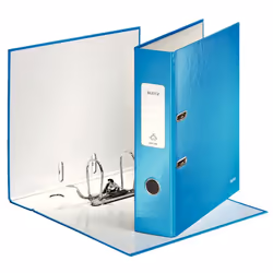 Leitz Classeur à levier 180° WOW plastifié, A4, Carton, Bleu, 600 feuilles, 80 g/m², 8 cm