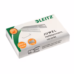 Leitz 56400000, Pack d'agrafes, 4 mm, 2000 agrafes, 12 feuilles, Juwel, 50 g