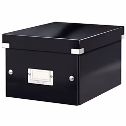 Leitz Petite boîte Click &amp; Store, Panneau dur, Noir, A5, Enveloppe, lettre, Note, Image, 7,4 L, 540 g