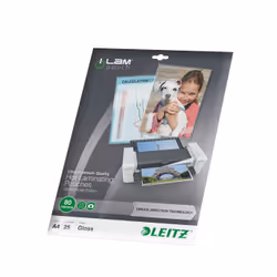 Leitz iLAM UDT, Transparent, EVA (Acétate de vinyle d'éthylène), Polyéthylène téréphthalate (PET), Brillant, A4, 254 mm, 355 ...