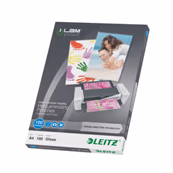Leitz iLAM UDT, Transparent, EVA (Acétate de vinyle d'éthylène), Polyéthylène téréphthalate (PET), Brillant, A4, 222 mm, 309 ...