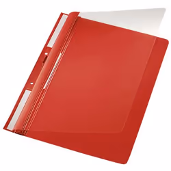 Leitz 41900025, Rouge, Transparent, PVC, 250 feuilles, A4, 242 mm, 315 mm