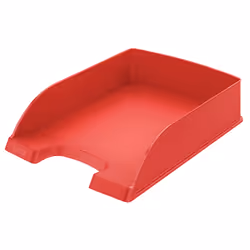 Leitz Corbeille à courrier Plus, Standard, Polystyrène, Rouge, 255 mm, 357 mm, 70 mm, 280 g