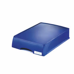 Leitz Bac à tiroir Plus, Polystyrène, Bleu, A4, 255 mm, 376 mm, 70 mm