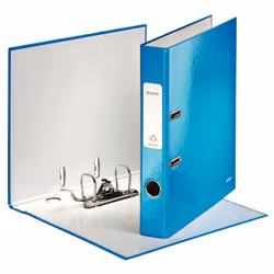 Leitz Classeur à levier 180° WOW plastifié, A4, Carton, Bleu, 350 feuilles, 80 g/m², 5 cm