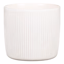 Scheurich Solido Linea 909 15, Kit de plantation en pot, Autonome, Vitrocéramique, Blanc, Rond, Intérieure