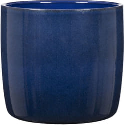 Scheurich - Solido. Pot de fleurs en céramique. Couleur : Bleu mystique. 21.2 cm de diamètre. 19.3 cm de haut. 5.6 l Vol.