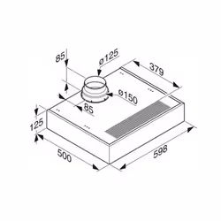 Miele DA 1260 BB hotte Montée au mur Blanc 355 m³/h C
