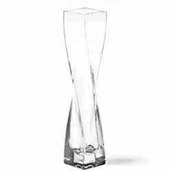 LEONARDO Swirl, Vase carré, Verre, Transparent, Transparent, Intérieure et extérieure, CE