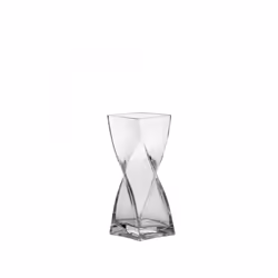 LEONARDO Swirl, Vase carré, Verre, Transparent, Transparent, 200 mm, 80 mm