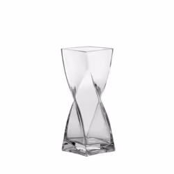 LEONARDO Swirl, Vase carré, Verre, Transparent, Transparent, CE, 300 mm