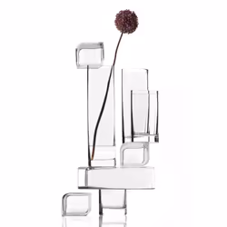 LEONARDO Lucca vase Vase carré Verre Transparent