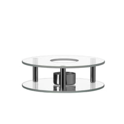 LEONARDO 025521 bougeoir Verre Argent