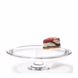 LEONARDO Ciao, Plat à gâteau, Verre, Transparent, Rond, 33 cm, 115 mm