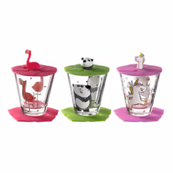 LEONARDO 034805, Multicolore, Verre, 3 pièce(s), Cône, BAMBINI, 85 mm