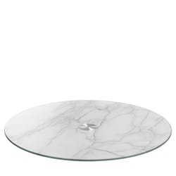 LEONARDO TURN Argent, Blanc Rond Assiette de service