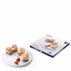 LEONARDO TURN Argent, Blanc Rond Assiette de service