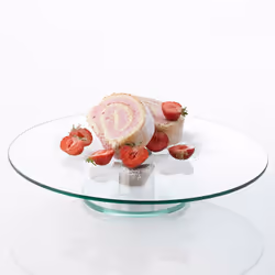 LEONARDO TURN Verre Transparent Rond Plat à gâteau