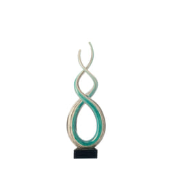 LEONARDO 064114 statue et figurine décorative Noir, Turquoise, Blanc Verre